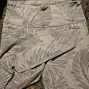 Athleta Gray Leaf Print Leggings